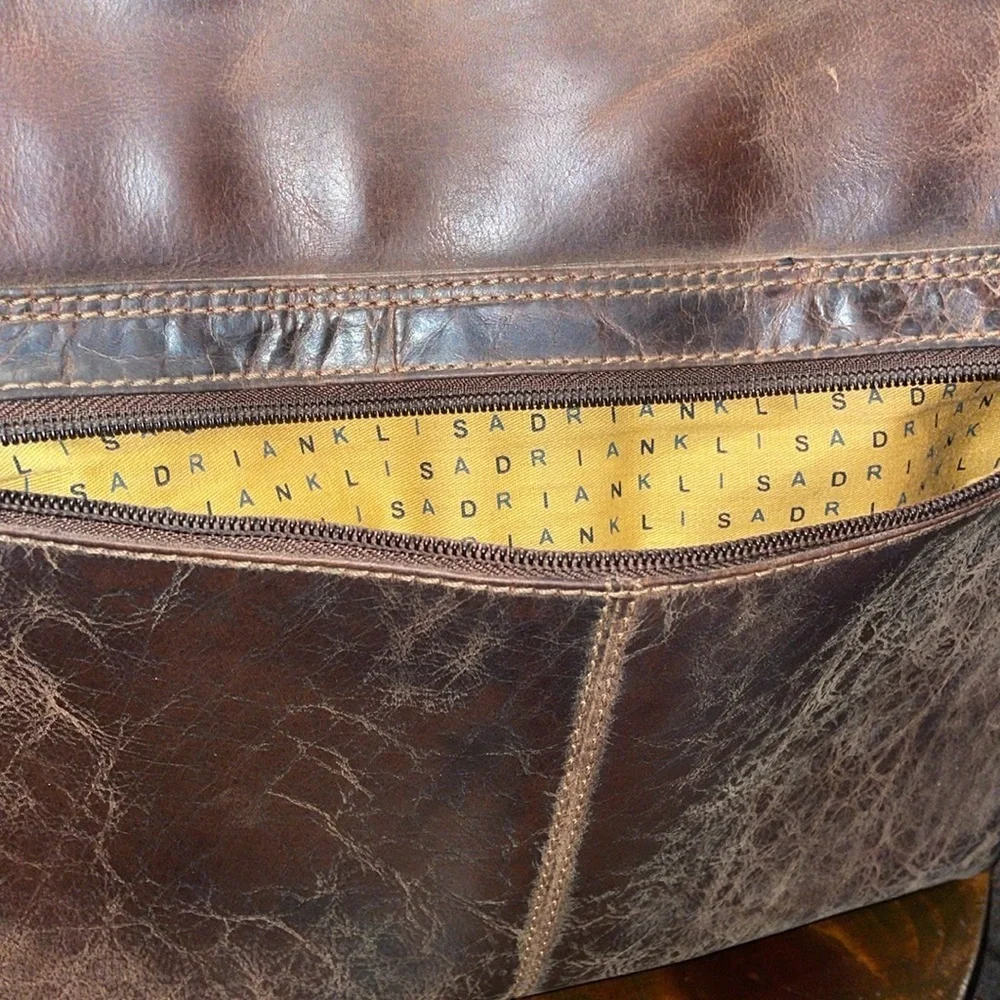 Adrian Klis Canadian designer buffalo leather messenger bag unisex B11